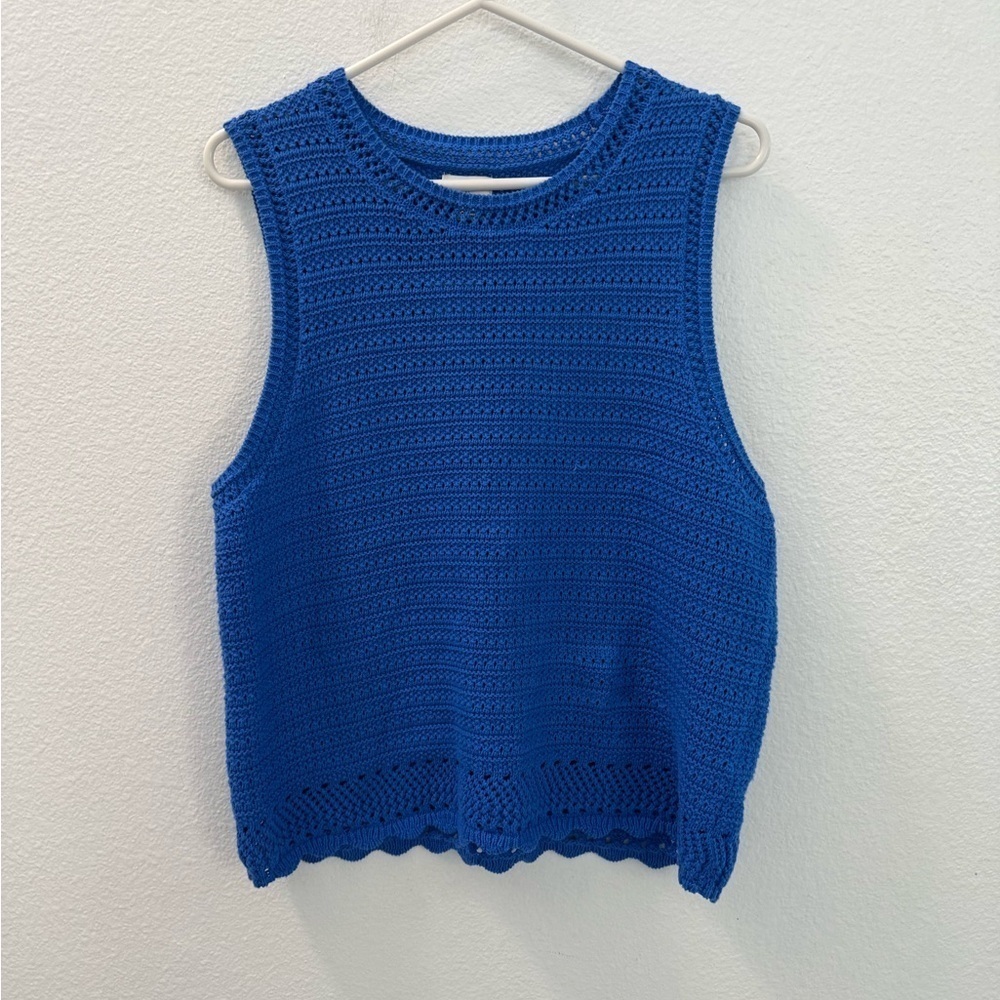 NWT J Cree Crochet Sleeveless Top size L